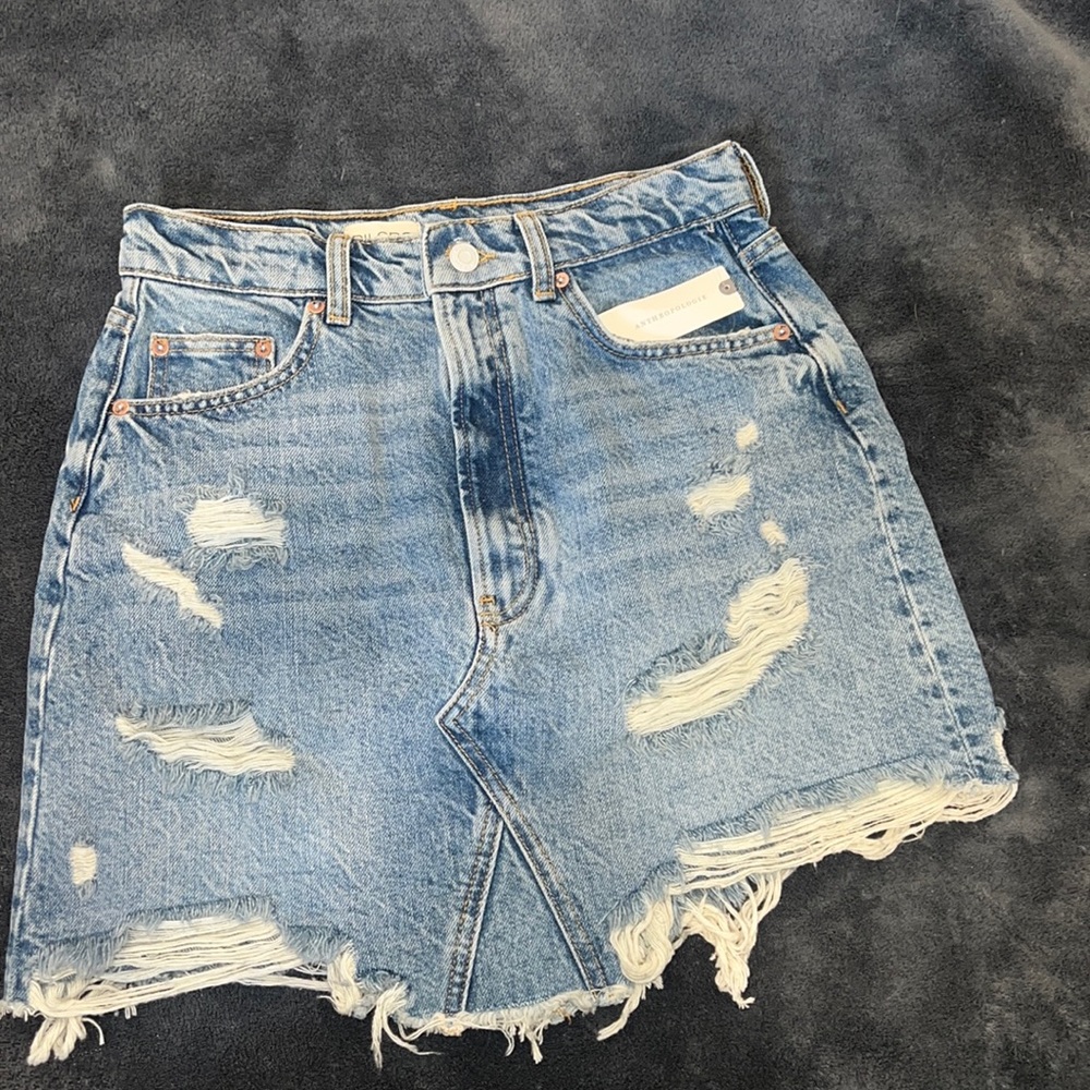 Anthropologie denim skirt